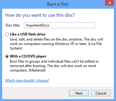 Cara burning file ke CD tanpa software apapun